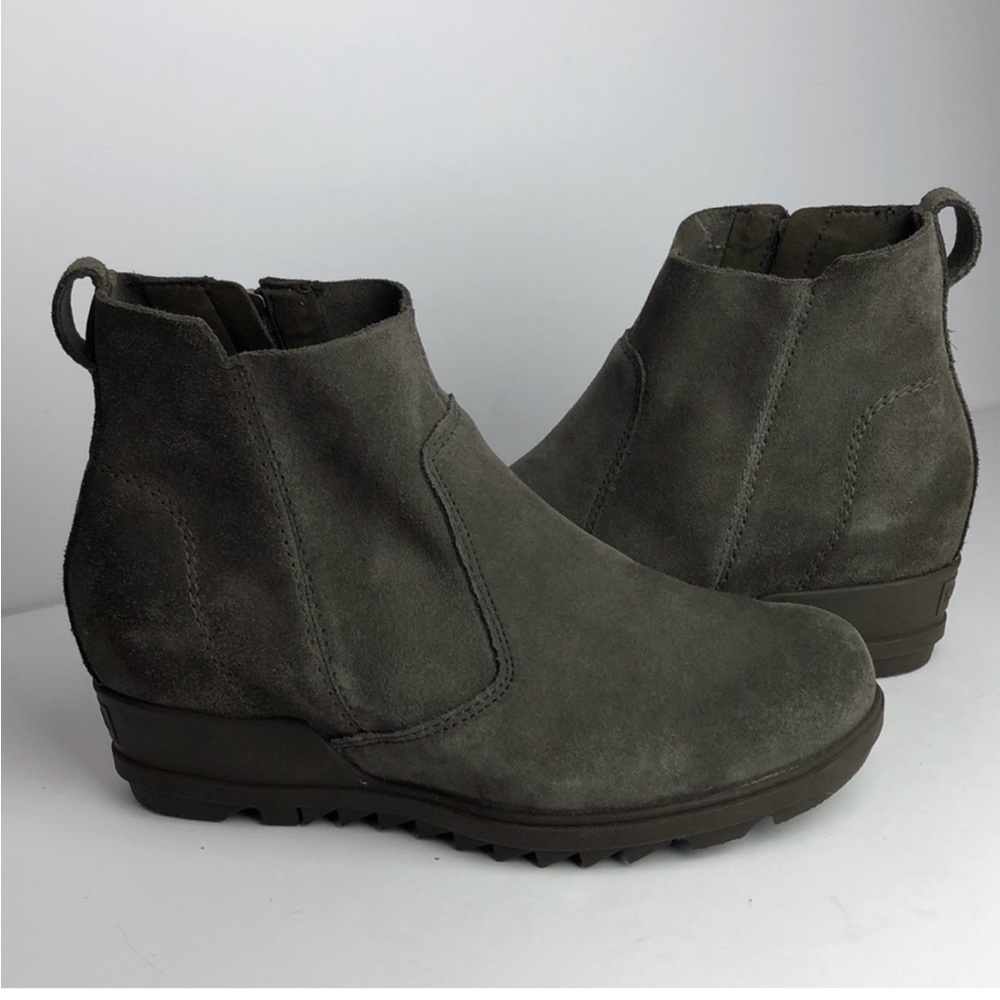 Women's Suede Ankle Boots - Gray